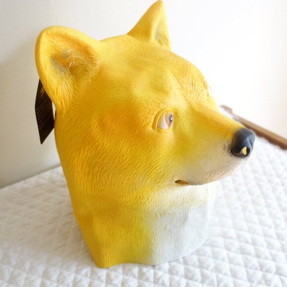 NWT CREEPY PARTY Natural Latex Shiba Dog Ma - Picture 3 of 6